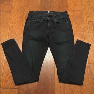 7 For All Mankind Gwenevere Skinny Jeans 25 black